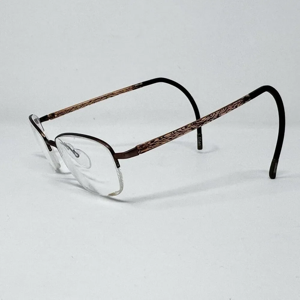 Silhouette 4453 40 6057 Brown Eyeglass Frames 52-18-140 Made in Austria